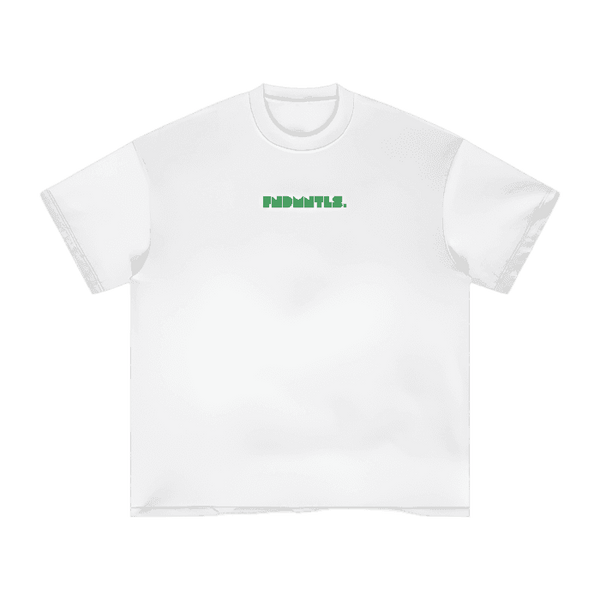 FNDMNTLS. Green Logo Heavyweight Earth Tone FOG T-Shirt.